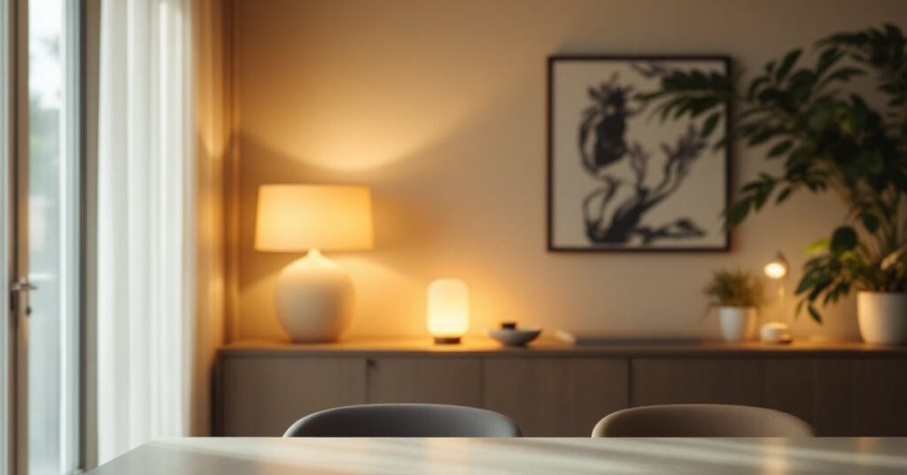 Lampe de luminothérapie posée sur un bureau moderne — guide pour choisir la meilleure lampe luminothérapie