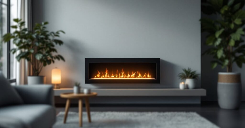 Type de chauffage domestique moderne dans un intérieur contemporain